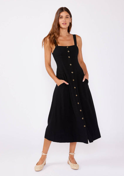 Hazel Square Neck Corset Midi Dress