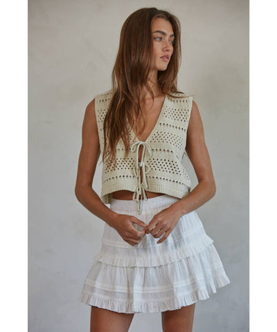 Londyn Knit Crochet Top