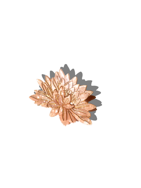 Hand-painted Waterlily Flower Claw Hair Clip