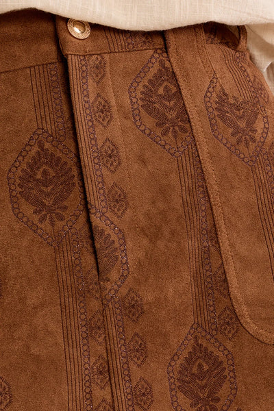 Gabby Boho Suede Skirt