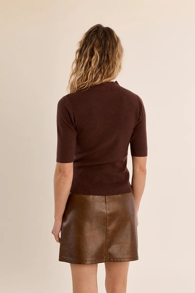 Randi Mockneck Short Sleeve Sweater