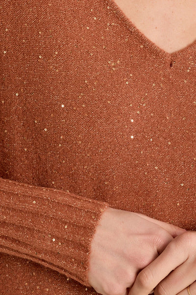 Russi Vneck Knit Sweater