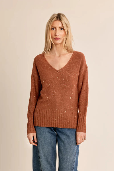 Russi Vneck Knit Sweater