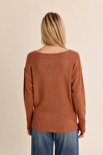 Russi Vneck Knit Sweater