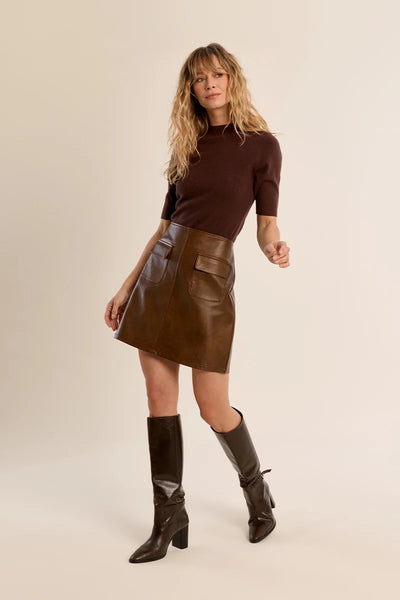 Randi Mockneck Short Sleeve Sweater