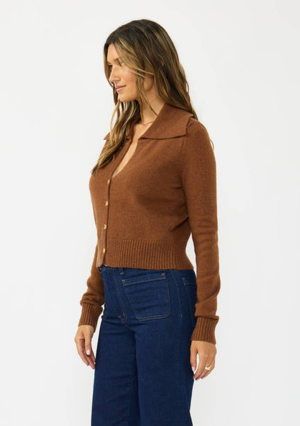 Jenna Button Front Collared Cardigan