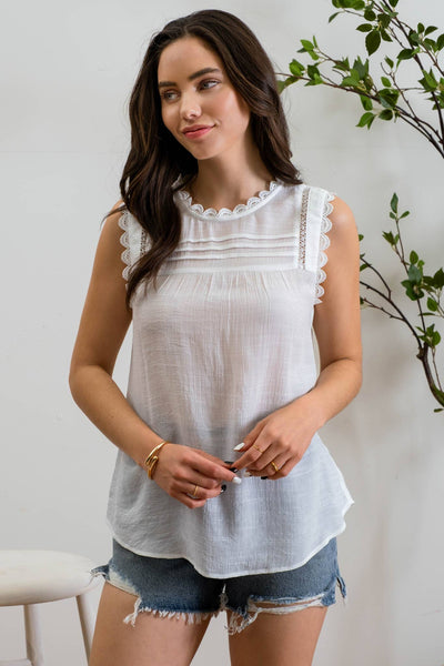Savannah Lace Edge Top