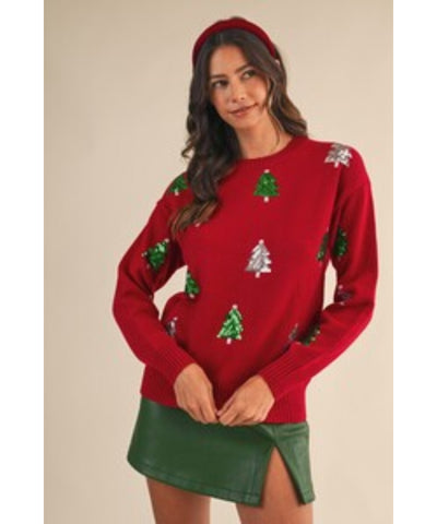 Rockin' Around the Christmas Tree Sequin Sweater
