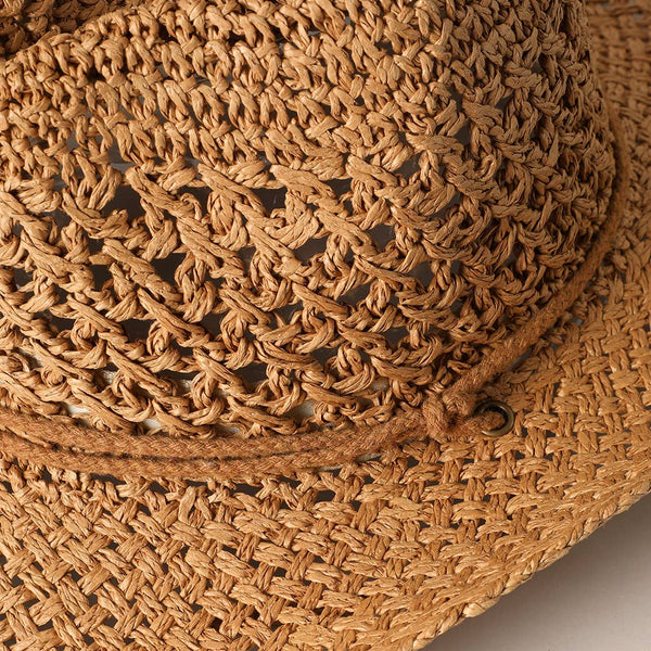 Meryl Natural Material Straw Panama Hat