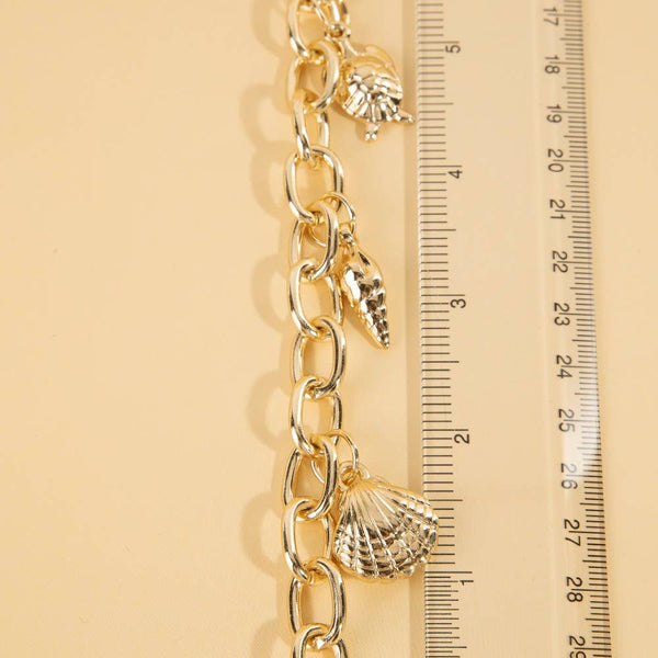 Sealife Charms Chain Belt - Gold