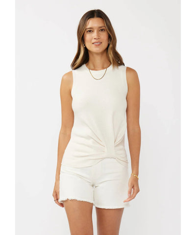 Ronni Ribbed Knot Front Tank