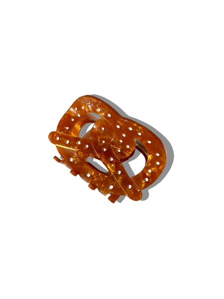 Hand-painted Pretzel Hair Claw Clip