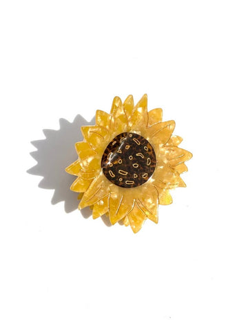 Hand-painted Sunflower Claw Hair Clip