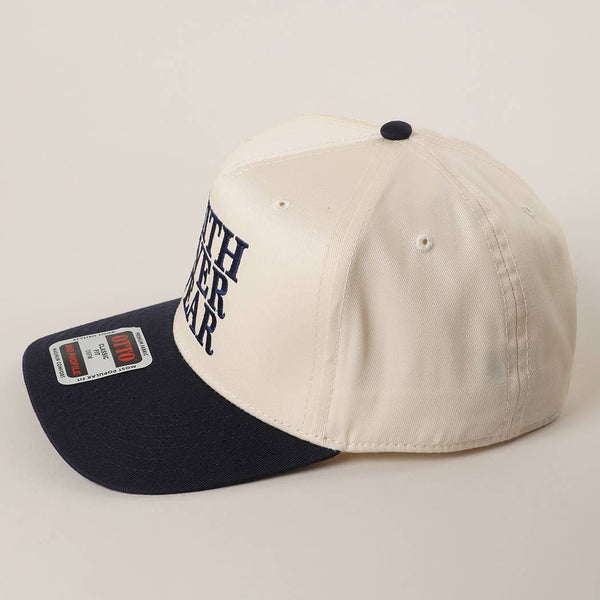 FAITH OVER FEAR Embroidered Trucker Hat - Dark Green/Natural