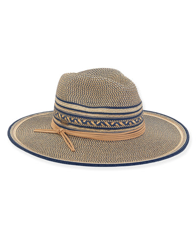 Mendocino Straw Hat - Navy