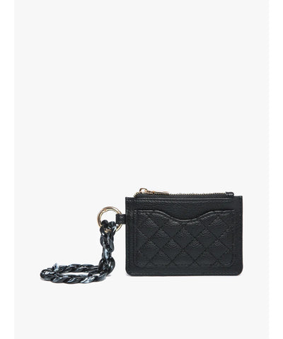 Ramona Vegan Quilted Wristlet - Black