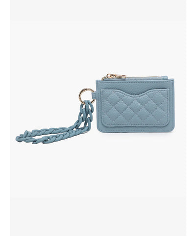 Ramona Vegan Quilted Wristlet - Blue