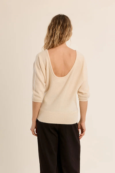 Sidney Knit Scoop Back Sweater