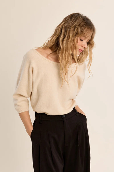 Sidney Knit Scoop Back Sweater