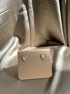 Andra Mother of Pearl Heart Studs