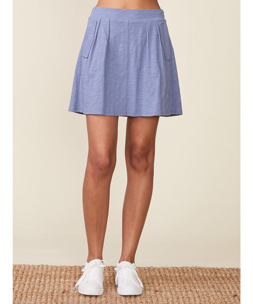 Dillie Slub Mini Skirt - Denim