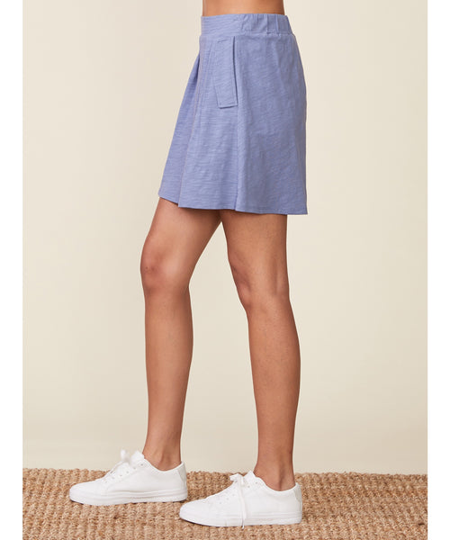 Dillie Slub Mini Skirt - Denim