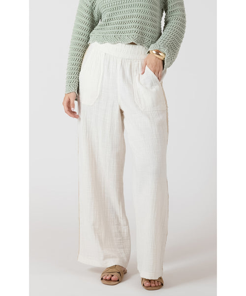 Crochet Trim Gauze Pant