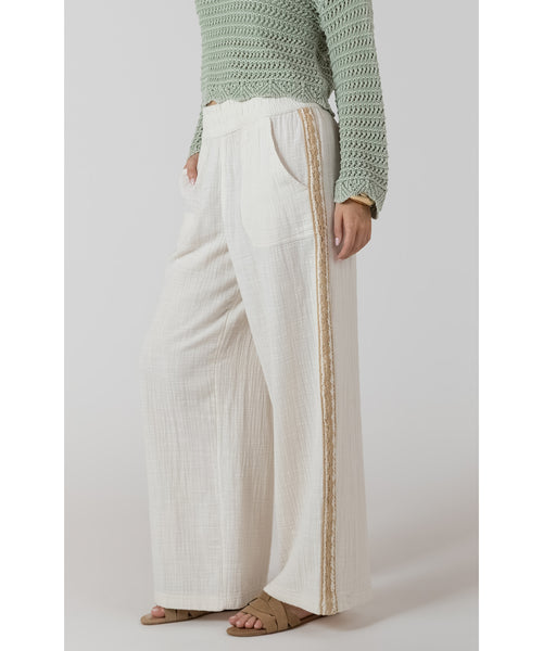 Crochet Trim Gauze Pant
