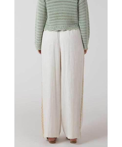 Crochet Trim Gauze Pant