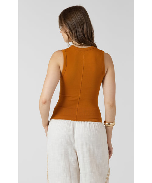 Bri Ribbed Tank - Golden Hour