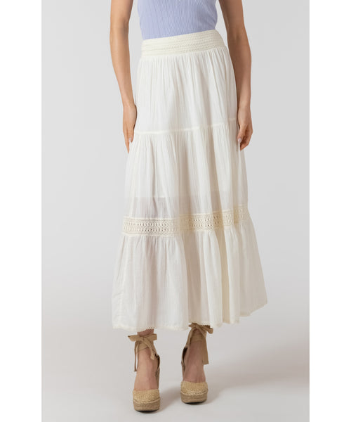 Feel the Breeze Crochet Detail Skirt