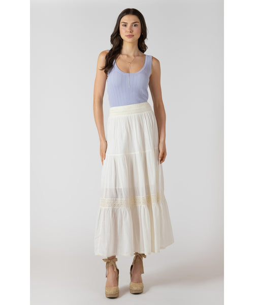 Feel the Breeze Crochet Detail Skirt