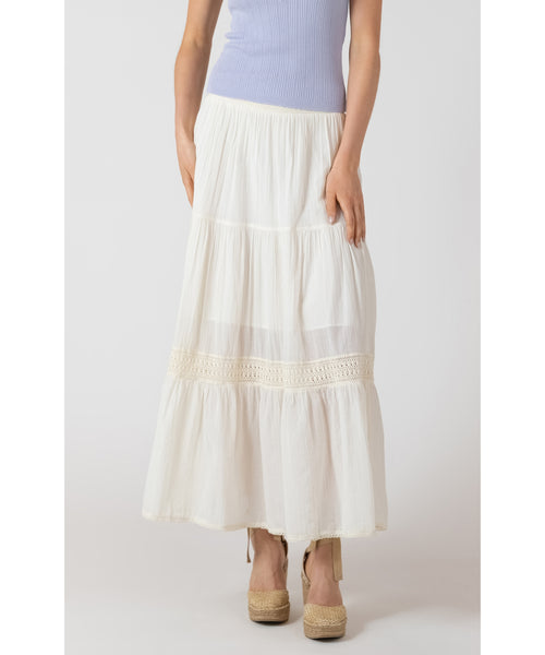 Feel the Breeze Crochet Detail Skirt