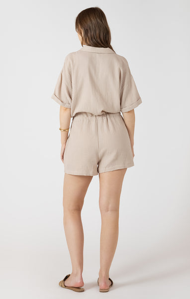 About Town Button Down Romper