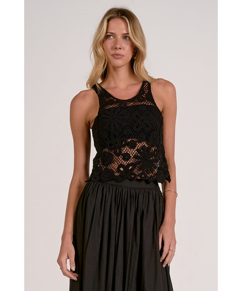 Rita Crochet Knit Tank Top
