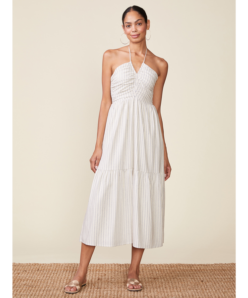 Alanna Striped Halter Dress