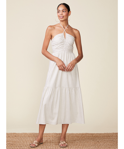 Alanna Striped Halter Dress