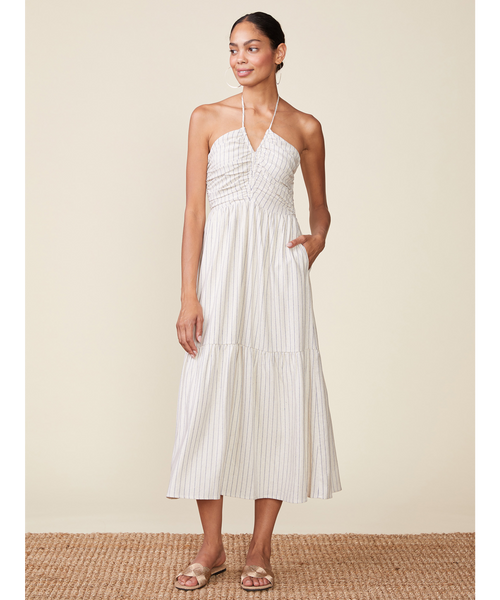 Alanna Striped Halter Dress