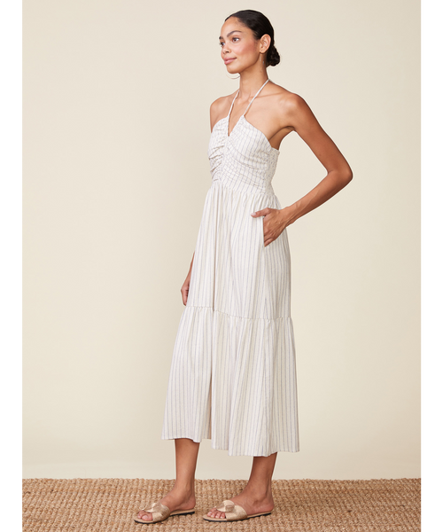 Alanna Striped Halter Dress