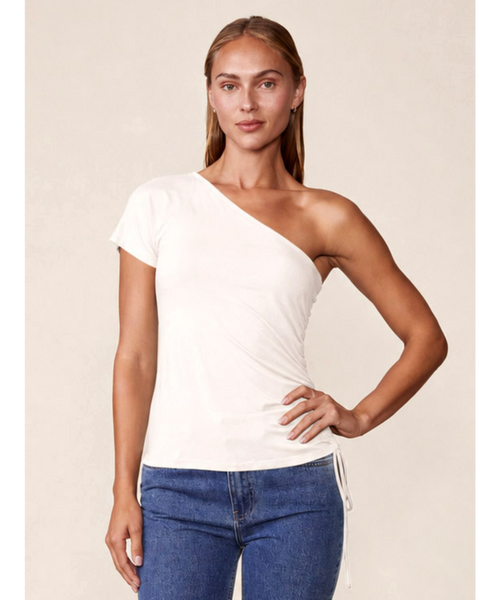 Cindy Side Cinch One Shoulder Top