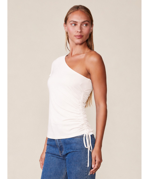 Cindy Side Cinch One Shoulder Top