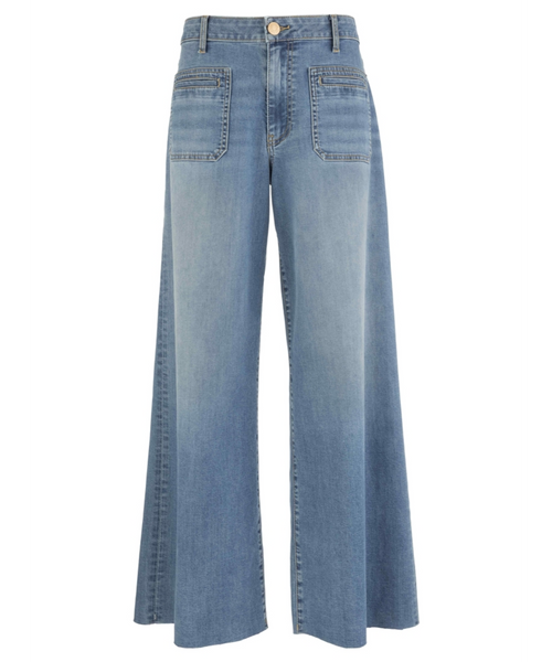 Meg Wide Leg Patch Pocket Denim