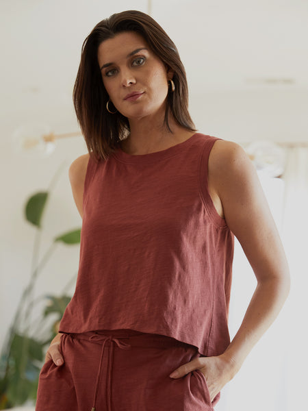 Dylan Slub Crossback Tank Top