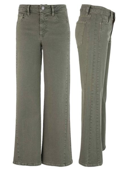 Meg Wide Leg Side Panel Denim - Juniper