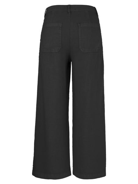 Topaz Wide Leg Cropped Pant - Charcoal