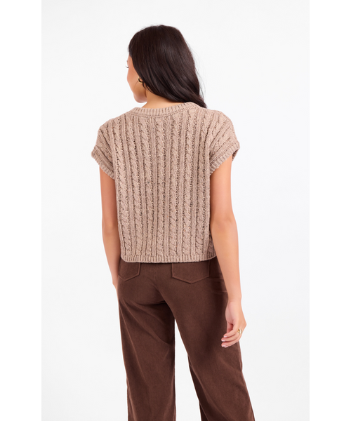 Harvest Moon Cable Knit Sweater Top