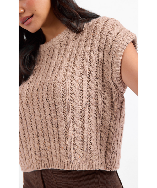 Harvest Moon Cable Knit Sweater Top