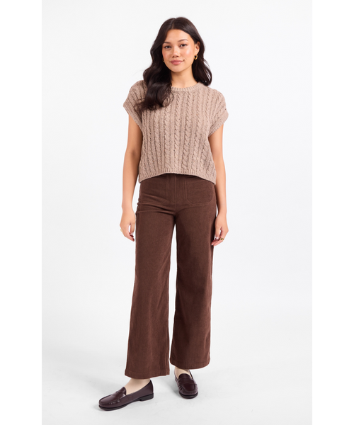 Harvest Moon Cable Knit Sweater Top