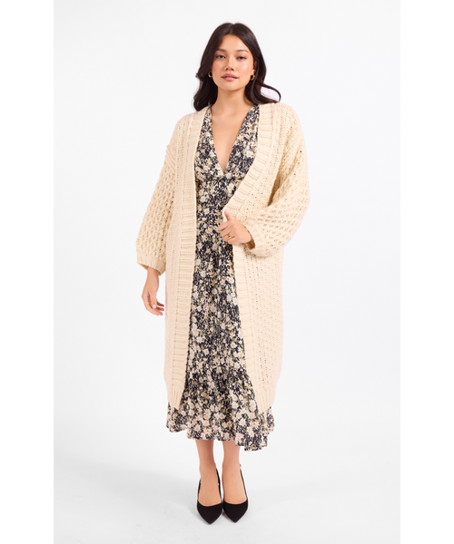 Ziggy Hand Knit Chunky Long Cardigan