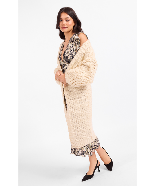 Ziggy Hand Knit Chunky Long Cardigan